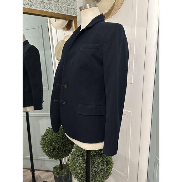 J. Crew Thompson Navy Blue Blazer In Bi-Stretch Cotton Size 6 A0361 - Picture 8 of 10